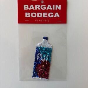 CJ Hendry Bargain Bodega Fiji Water sequin patch